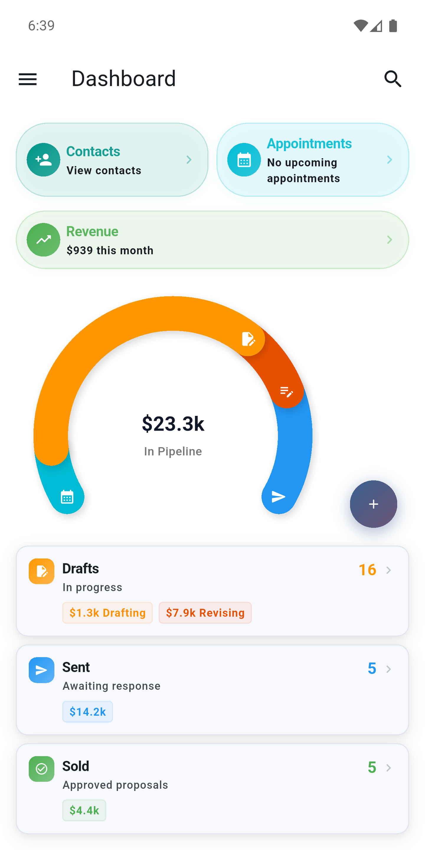 CRM pipeline interface preview